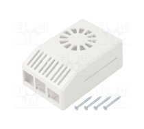 Enclosure: for computer; Raspberry Pi 4 B; ABS; white; X: 62mm | Z-PI4B-ABS  | Z-PI4B ABS