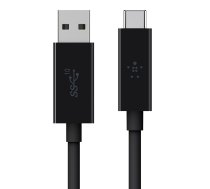 Cable USB-C to USB A 3.1 1m black | AKBLKTUSBCUSBA1  | 745883692309 | F2CU029bt1M-BLK