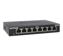 NETGEAR GS308-300PES network switch Unmanaged L2 Gigabit Ethernet (10/100/1000) Black | GS308-300PES | 606449140149,0606449 | NET-WRPN-NGR-054