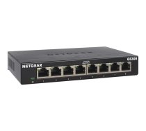 NETGEAR GS308-300PES network switch Unmanaged L2 Gigabit Ethernet (10/100/1000) Black | GS308-300PES | 606449140149 | SWTNGENIE0025