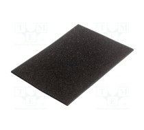 Conductive foam; ESD; L: 355mm; W: 255mm; Thk: 6mm; polyurethane | ERS-261060016  | 26-106-0016