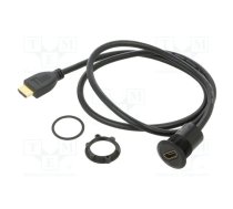 Adapter; for panel mounting,rear side nut; Thread: M22; 1÷10mm | HDMI-03-BK  | HDMI-03-BK