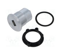 Adapter; for panel mounting,rear side nut; USB 2.0; Thread: M22 | MICRO-USB-01  | MICRO USB-01