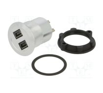 Adapter; for panel mounting,rear side nut; Thread: M22; 1÷10mm | MINI-USB-04  | MINI USB-04