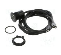 Adapter; for panel mounting,rear side nut; Thread: M22; 1÷10mm | USBC-10-BK  | USBC-10-BK