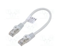 Patch cord; F/UTP; 5e; stranded; CCA; PVC; grey; 0.25m; 26AWG | PCF5-10CC-0025-S  | PCF5-10CC-0025-S