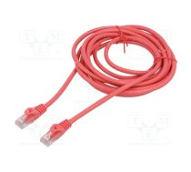 Patch cord; U/UTP; 6; stranded; CCA; PVC; red; 3m; 26AWG; Cores: 8 | PCU6-20CC-0300-R  | PCU6-20CC-0300-R