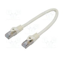 Patch cord; F/UTP; 6; stranded; CCA; PVC; white; 0.25m; 26AWG; 10pcs. | PCF6-20CC-0025-W  | PCF6-20CC-0025-W