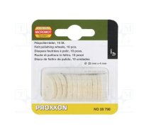 Polishing wheel; 22mm; 10pcs; Kit: mounting mandrel | PR28798  | 28798