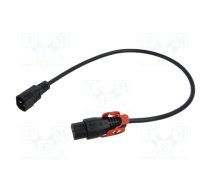 Cable; IEC C13 female,IEC C14 male; 0.5m; orange; 10A; 250V; IP20 | SCHAFFNER-820101 | IL13P-C14-H05-3100-050-O