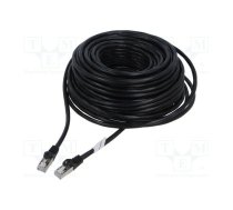 Patch cord; F/UTP; 6; stranded; CCA; PVC; black; 30m; 26AWG; Cores: 8 | PCF6-10CC-3000-BK  | PCF6-10CC-3000-BK