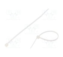 Cable tie; L: 100mm; W: 2.5mm; polyamide; 78N; natural; Ømax: 22mm | TT2.5X100/N  | TT3Х100/NATURAL