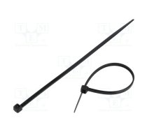 Cable tie; L: 200mm; W: 3.6mm; polyamide; 176N; black; Ømax: 50mm | TT3.6X200/BK  | TT4X200/BLACK