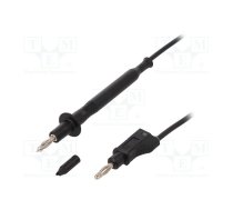 Test lead; 60VDC; 30VAC; 20A; probe tip,banana plug 4mm; Len: 1m | PJP4112-D4-100N  | 4112-D4-100N