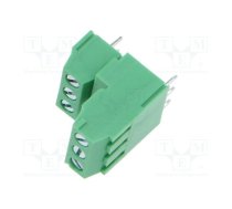 PCB terminal block; angled 90°; 3.81mm; ways: 3; on PCBs; 1mm2 | EB25A-03-B-R  | EB25A-03-B-R