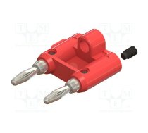 Adapter; red; 15A; banana 4mm plug x2,banana MDP plug x2; 5mΩ | CT3160-2  | CT3160-2