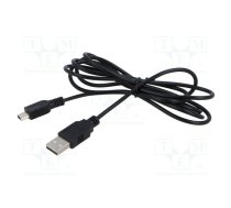 Cable; USB 2.0; USB A plug,USB B plug; 1.4m; black; PVC; 60W; 2A | ECU14RUSBTMUSB | ECU14RUSBTMUSB