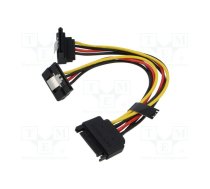 Cable: SATA; SATA 15pin angled male x2,SATA 15pin female; 0.15m | KDBBB  | KDBBB