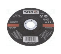 Cutting wheel; Ø: 125mm; Øhole: 22mm; Disc thick: 2.5mm; prominent | YT-6116  | YT-6116