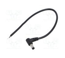 Cable; 2x0.5mm2; DC 5,5/2,5 plug; angled; black; 0.25m; -20÷80°C | POSDC-Y-P25L-0.25  | POSDC-Y-P25L-0.25