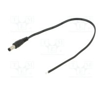 Cable; 2x0.5mm2; DC 5,5/2,5 plug; straight; black-grey,black | POSDC-T-P25S-0.25  | POSDC-T-P25S-0.25