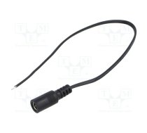 Cable; 2x0.5mm2; DC 5,5/2,5 socket; straight; black-gray,black | POSDC-T-S25-0.25  | POSDC-T-S25-0.25