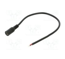 Cable; 2x0.5mm2; DC 5,5/2,5 socket; straight; black; 0.25m | POSDC-Y-S25-0.25  | POSDC-Y-S25-0.25