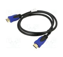 Cable; HDMI 2.0; HDMI plug,both sides; PVC; 1m; black; 30AWG | CA-HDMI20CU-0010BK  | CA-HDMI-20CU-0010-BK