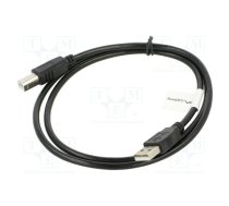 Cable; USB 2.0; USB A plug,USB B plug; gold-plated; 1m; black; Cu | CA-USBA10CC-0010BK | CA-USBA-10CC-0010-BK