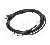 Cable; USB 2.0; USB A plug,USB B plug; gold-plated; 3m; black; Cu | CA-USBA10CC-0030BK | CA-USBA-10CC-0030-BK