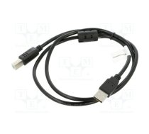 Cable; USB 2.0; USB A plug,USB B plug; gold-plated; 1m; black; Cu | CA-USBA11CC-0010BK | CA-USBA-11CC-0010-BK