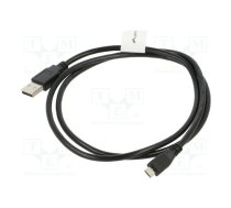 Cable; USB 2.0; USB A plug,USB B micro plug; gold-plated; 1m | CA-USBM10CC-0010BK | CA-USBM-10CC-0010-BK