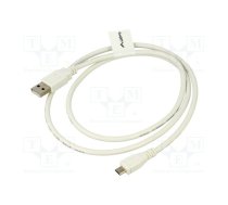 Cable; USB 2.0; USB A plug,USB B micro plug; gold-plated; 1m | CA-USBM10CC-0010W | CA-USBM-10CC-0010-W