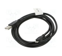 Cable; USB 2.0; USB A plug,USB B micro plug; gold-plated; 1.8m | CA-USBM10CC-0018BK | CA-USBM-10CC-0018-BK