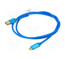 Cable; USB 2.0; USB A plug,USB B micro plug; gold-plated; 1m | CA-USBM20CU-0010BL | CA-USBM-20CU-0010-BL