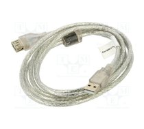 Cable; USB 2.0; USB A socket,USB A plug; gold-plated; 1.8m; Cu | CA-USBE12CC-0018TR | CA-USBE-12CC-0018-TR
