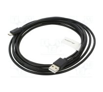 Cable; USB 2.0; USB A plug,USB B micro plug; gold-plated; 3m | CA-USBM20CU-0030BK | CA-USBM-20CU-0030-BK