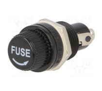 Fuse holder; cylindrical fuses; 5x20mm; 10A; 250V; on panel | R3-12E  | R3-12E