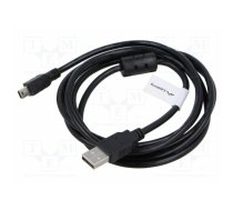 Cable; USB 2.0; USB A plug,USB B mini plug; gold-plated; 1.8m | CA-USBK11CC-0018BK | CA-USBK-11CC-0018-BK