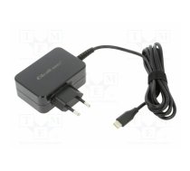 Power supply: switching; mains,plug-in; 5VDC,; 3A; 45W; Out: USB C | ZSI-52385 | 52385