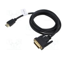 Cable; dual link; DVI-D (24+1) plug,HDMI plug; 1.8m; black; 28AWG | CA-HDDV20CU-0018BK  | CA-HDDV-20CU-0018-BK