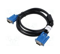 Cable; D-Sub 15pin HD plug,both sides; black; 1.8m; blue; 30AWG | CA-VGAC10CU-0018BK  | CA-VGAC-10CU-0018-BK