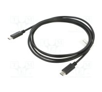 Cable; USB 2.0; USB C plug,both sides; gold-plated; 1.8m; black | CA-CMCM10CU-0018BK | CA-CMCM-10CU-0018-BK