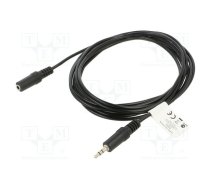 Cable; Jack 3.5mm 3pin socket,Jack 3.5mm 3pin plug; 3m; black | CA-MJFJ10CC-0030BK | CA-MJFJ-10CC-0030-BK