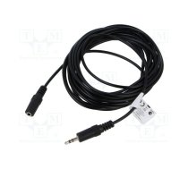 Cable; Jack 3.5mm 3pin socket,Jack 3.5mm 3pin plug; 5m; black | CA-MJFJ10CC-0050BK | CA-MJFJ-10CC-0050-BK