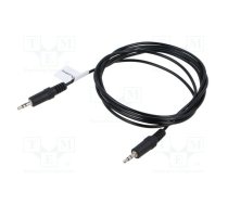 Cable; Jack 3.5mm 3pin plug,both sides; 2m; black; PVC | CA-MJMJ10CC-0020BK | CA-MJMJ-10CC-0020-BK