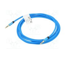 Cable; Jack 3.5mm 3pin plug,both sides; 2m; Plating: gold-plated | CA-MJMJ10CU-0020BL | CA-MJMJ-10CU-0020-BL