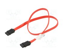 Cable: SATA; SATA plug,both sides; 0.5m; red; Core: Cu; 26AWG | CA-SASA10CU-0050R  | CA-SASA-10CU-0050-R