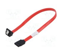 Cable: SATA; SATA plug,SATA plug angled; 0.3m; red; Core: CCS | CA-SASA13CC-0030R  | CA-SASA-13CC-0030-R