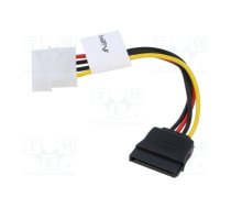 Cable: mains SATA; Molex male,SATA 15pin female; 0.15m | CA-HDSA10CU-0015  | CA-HDSA-10CU-0015